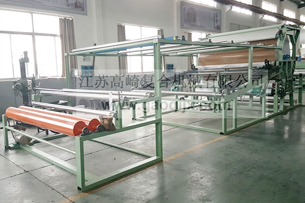 針板拉幅膠水網帶複合機